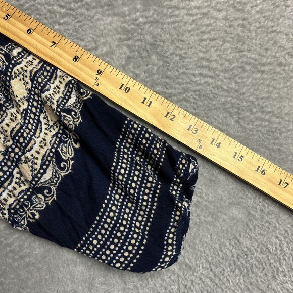 Apollo Artsy Flowy Boho Embroidered Womens Shirt Top Y2K Sz M Peasant Gypsy - Picture 8 of 14